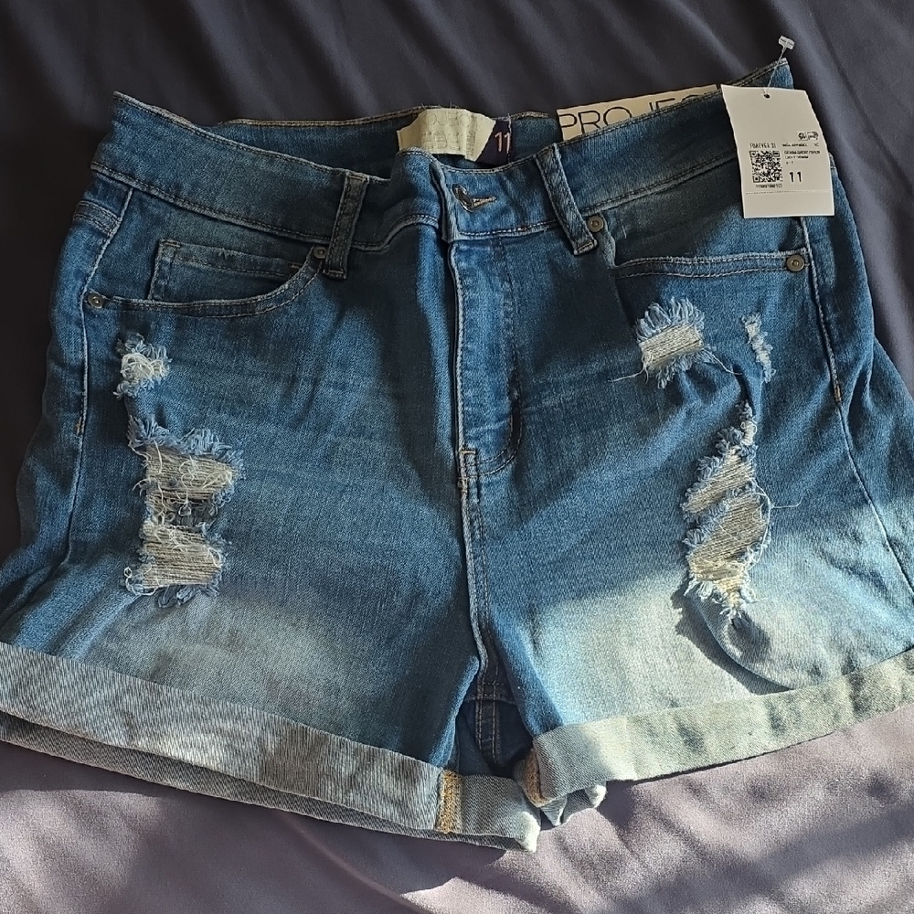 Forever 21 Faded Blue Jean Shorts